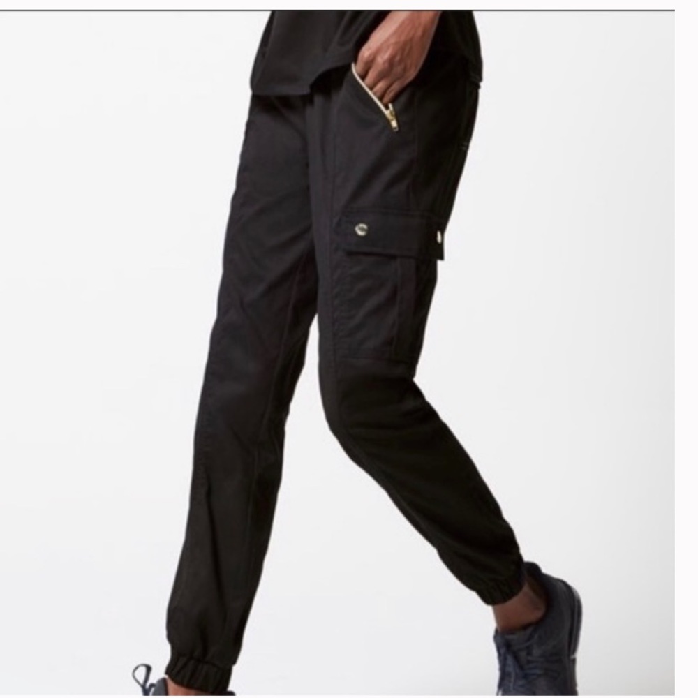 Jaanuu Black Cargo Jogger Pants